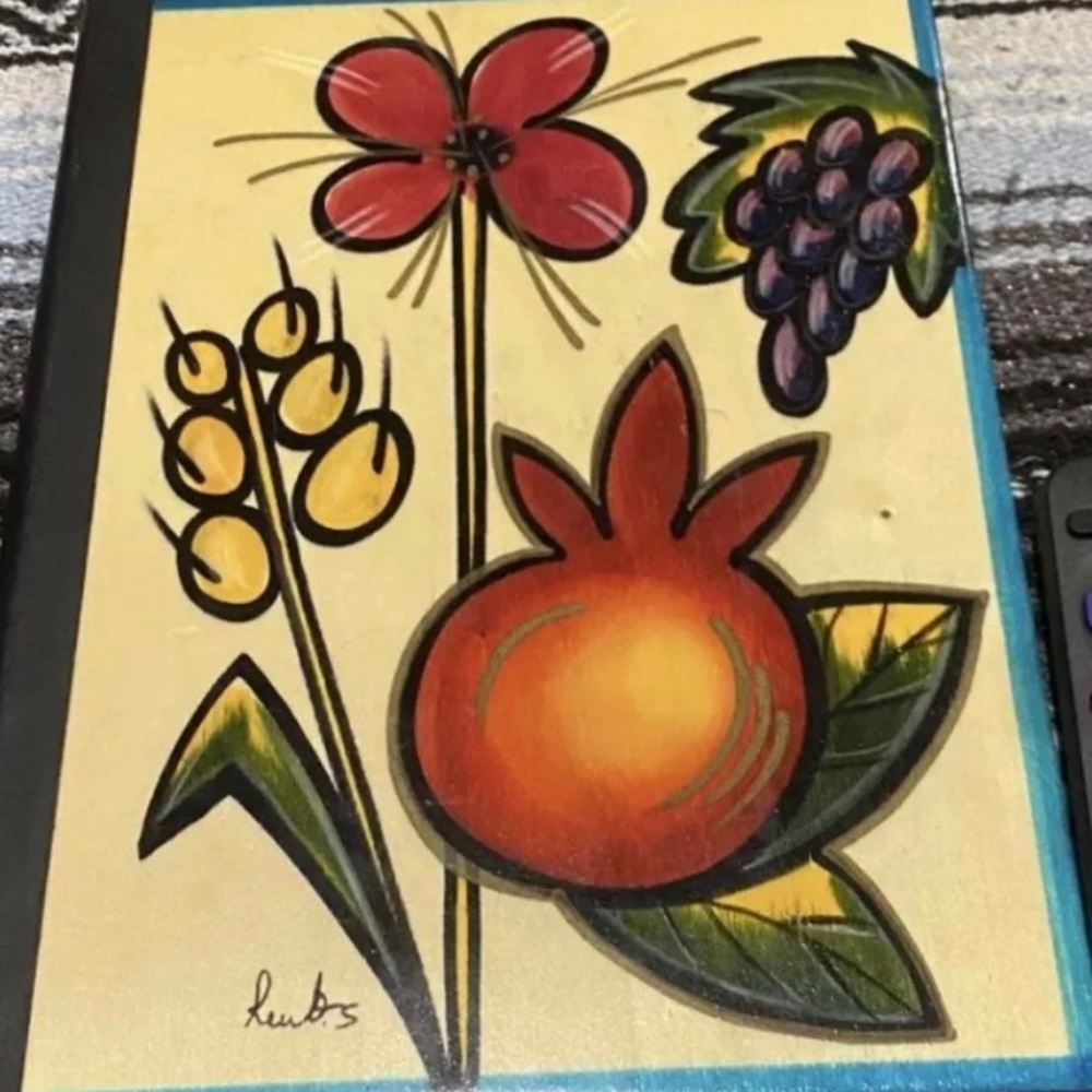 Kakadu Custom Israeli Art Wood Note Pad Folder Brand New